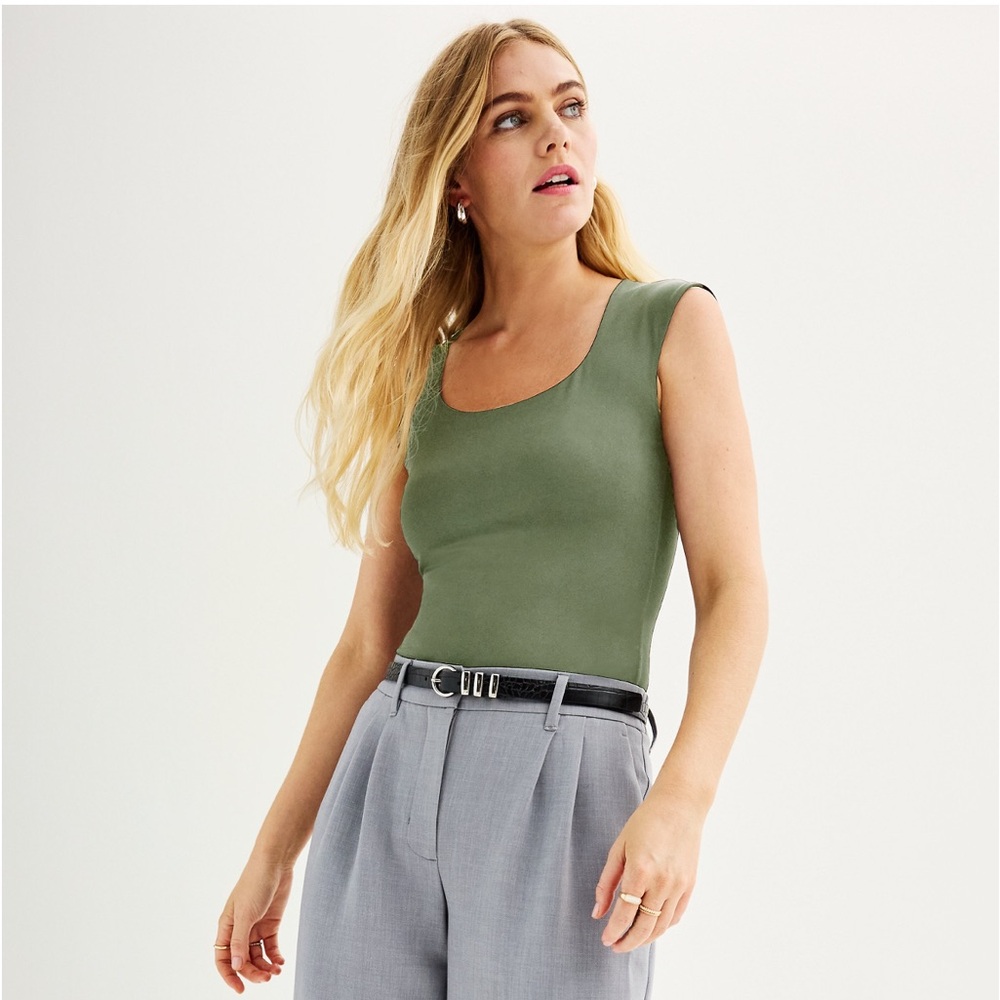 Nine West sculpt square neck bodysuit